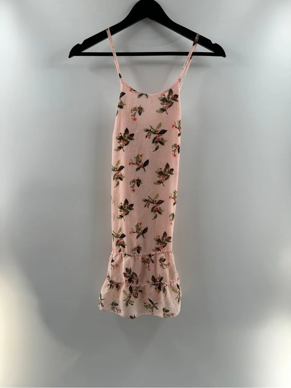 Abercrombie & Fitch Pink Floral Criss Cross Back Mini Dress – Women's XS - Picture 1 of 7